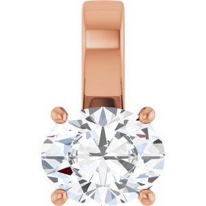 10K Rose Gold 10x8 mm Oval Charm/Pendant Mounting