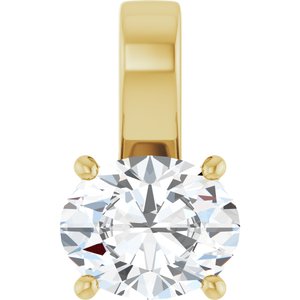 14K Yellow Gold 10x8 mm Oval Charm/Pendant Mounting