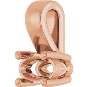 10K Rose Gold 5x3 mm Oval Charm/Pendant Mounting – image 4