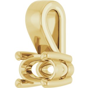 18K Yellow Gold 5x3 mm Oval Charm/Pendant Mounting – image 4