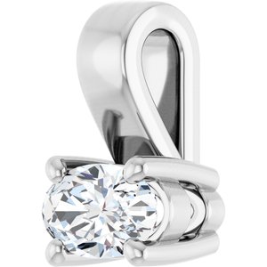 Continuum Sterling Silver 5x3 mm Oval Charm/Pendant Mounting – image 3