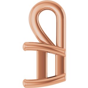 14K Rose Gold 3.5 mm Square Charm/Pendant Mounting – image 6