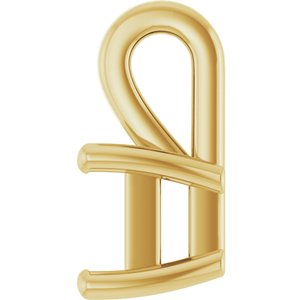 10K Yellow Gold 3.5 mm Square Charm/Pendant Mounting – image 6