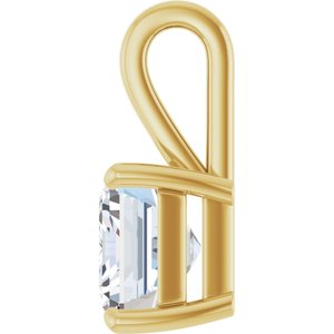 10K Yellow Gold 11x9 mm Emerald Charm/Pendant Mounting – image 5