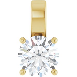 10K Yellow Gold 9 mm Round Charm/Pendant Mounting