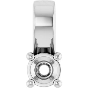 Platinum 3 mm Round Charm/Pendant Mounting – image 2