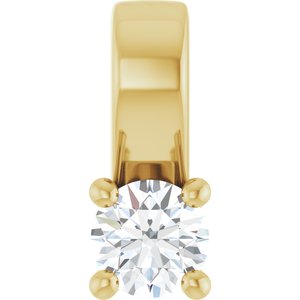 14K Yellow Gold 3 mm Round Charm/Pendant Mounting