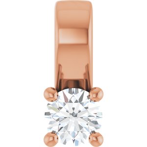 14K Rose Gold 3 mm Round Charm/Pendant Mounting