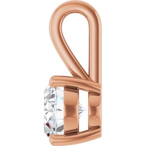 10K Rose Gold 10x8 mm Oval Charm/Pendant Mounting – image 5