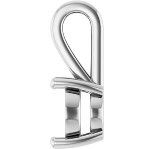 18K White Gold 10x8 mm Oval Charm/Pendant Mounting – image 6