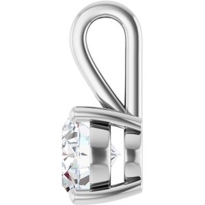 14K White Gold 10x8 mm Oval Charm/Pendant Mounting – image 5