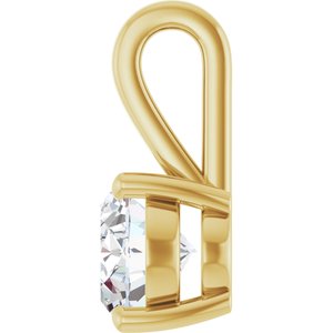 14K Yellow Gold 10x8 mm Oval Charm/Pendant Mounting – image 5