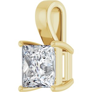 10K Yellow Gold 9 mm Square Charm/Pendant Mounting – image 3