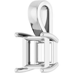 Continuum Sterling Silver 9 mm Square Charm/Pendant Mounting – image 4
