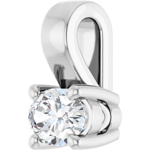 Continuum Sterling Silver 4x3 mm Oval Charm/Pendant Mounting – image 3