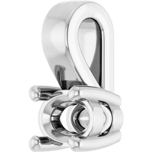 14K White Gold 4x3 mm Oval Charm/Pendant Mounting – image 4