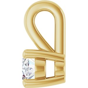 18K Yellow Gold 4x3 mm Oval Charm/Pendant Mounting – image 5
