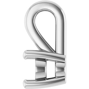 14K White Gold 4x3 mm Oval Charm/Pendant Mounting – image 6