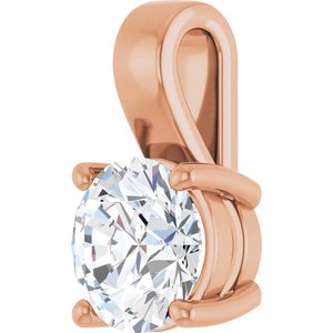 18K Rose Gold 8 mm Round Charm/Pendant Mounting – image 3