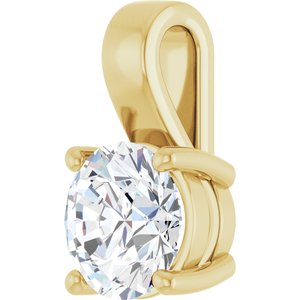 14K Yellow Gold 8 mm Round Charm/Pendant Mounting – image 3