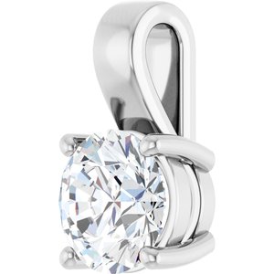 14K X1 White Gold 8 mm Round Charm/Pendant Mounting – image 3
