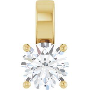 14K Yellow Gold 8 mm Round Charm/Pendant Mounting