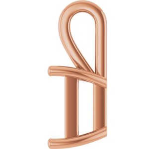 10K Rose Gold 9 mm Square Charm/Pendant Mounting – image 6