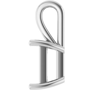 Continuum Sterling Silver 9 mm Square Charm/Pendant Mounting – image 6