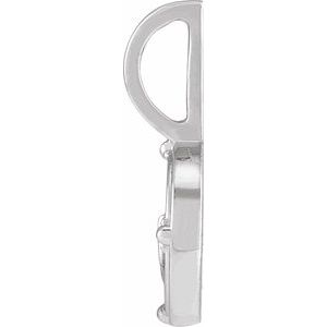 14K White Gold .015 CT Natural Diamond Earth Element Charm/Pendant – image 3