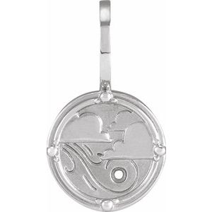 Platinum 1.5 mm Round Accented Air Element Pendant Mounting – image 7
