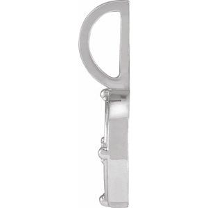 14K White Gold .015 CT Natural Diamond Air Element Charm/Pendant – image 3