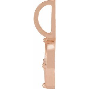 14K Rose Gold .015 CT Natural Diamond Air Element Charm/Pendant – image 3