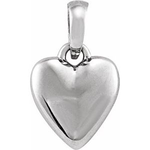 Puffed Heart Necklace or Pendant