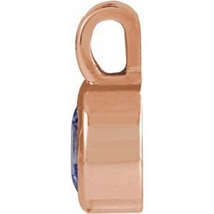 14K Rose Gold Natural Tanzanite Pendant