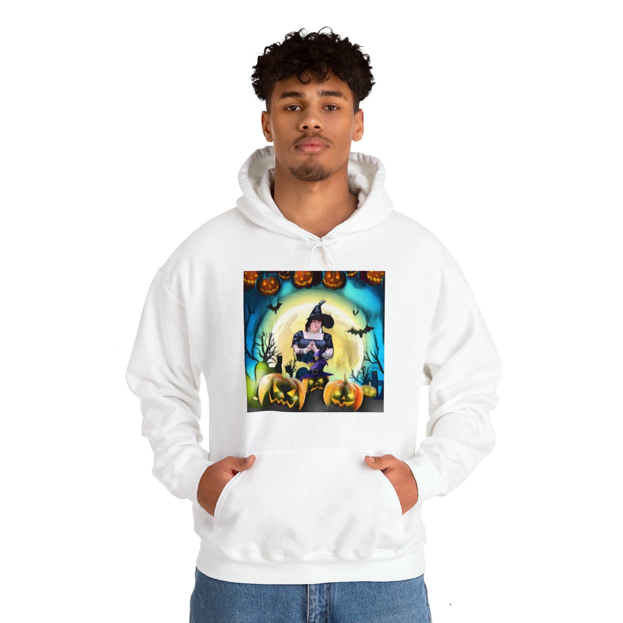 Scary Witch Unisex Heavy Blend™ Hooded Sweatshirt up to 5XL