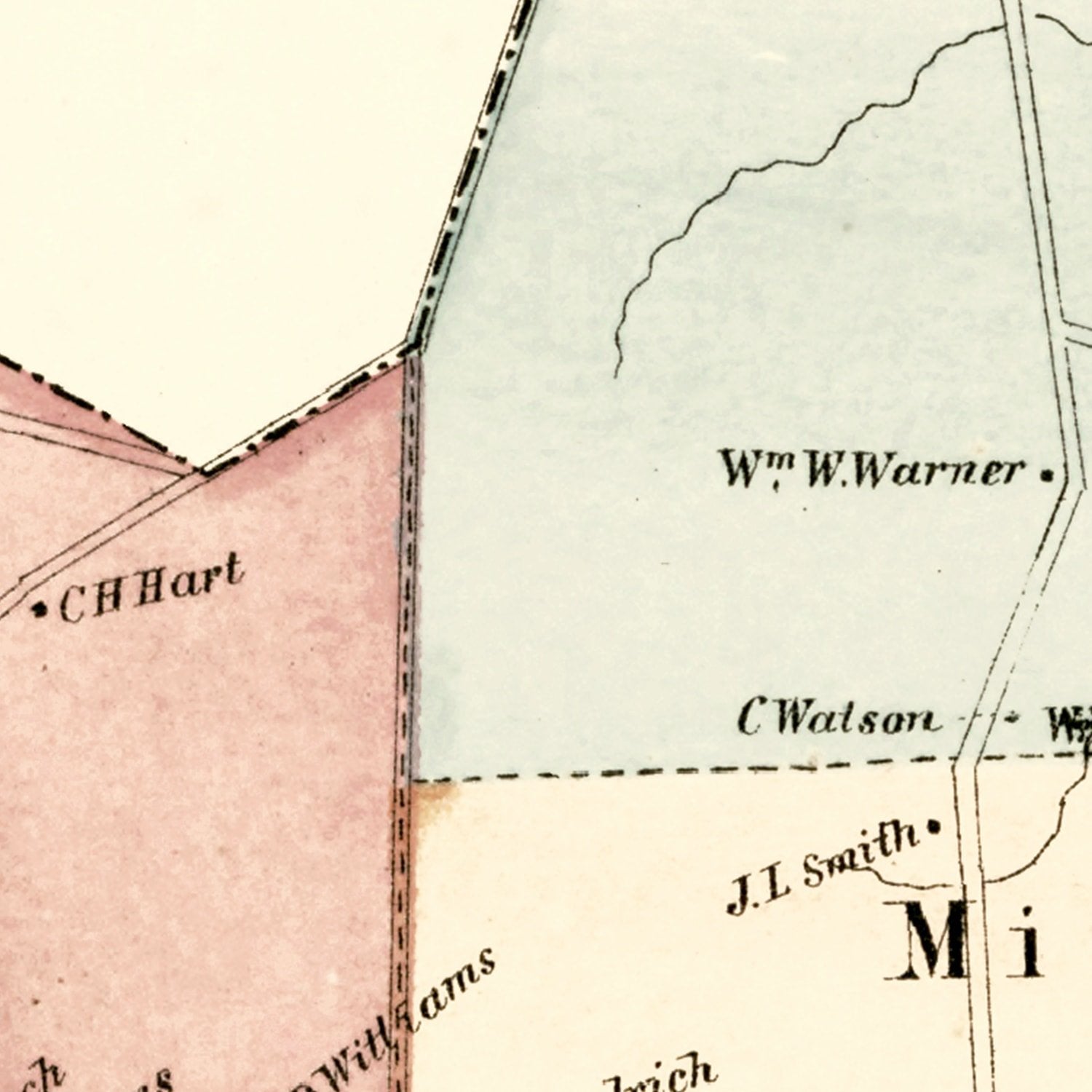 Vintage Map of Rocky Hill, Connecticut 1869
