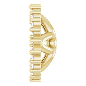 14K Yellow Gold 6.5 mm ID Earring Jacket Mounting – image 5
