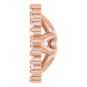 14K Rose Gold 6.5 mm ID Earring Jacket Mounting – image 5