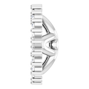14K White Gold 6.5 mm ID Earring Jacket Mounting – image 5