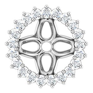14K White Gold 1/6 CTW Natural Diamond Earring Jackets
