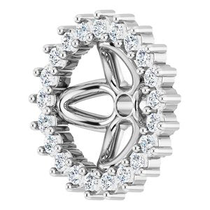 Sterling Silver 1/6 CTW Natural Diamond Earring Jackets – image 2