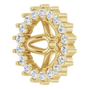 14K Yellow Gold 1/8 CTW Natural Diamond Earring Jackets – image 2