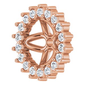 14K Rose Gold 5.5 mm ID Earring Jacket Mounting – image 3