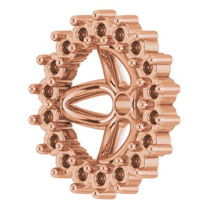 14K Rose Gold 5.5 mm ID Earring Jacket Mounting – image 4
