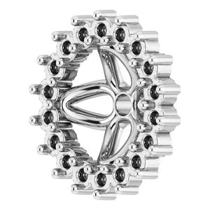14K White Gold 5.5 mm ID Earring Jacket Mounting – image 4