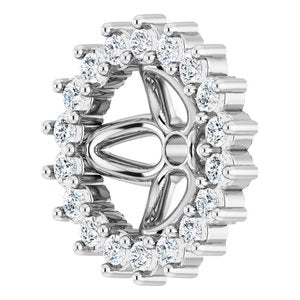 14K White Gold 5.5 mm ID Earring Jacket Mounting – image 3