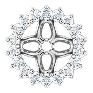 Platinum 5.5 mm ID Earring Jacket Mounting