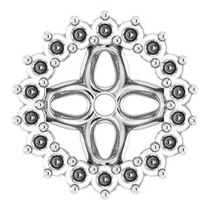 Platinum 5.5 mm ID Earring Jacket Mounting – image 2