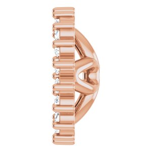 14K Rose Gold 5.5 mm ID Earring Jacket Mounting – image 5