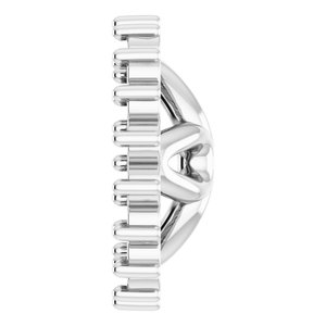14K White Gold 5.5 mm ID Earring Jacket Mounting – image 6